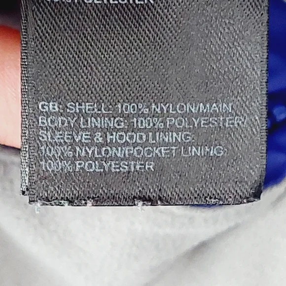 The North Face Blue White Hooded Rain Jacket P2502 - Picture 7 of 10